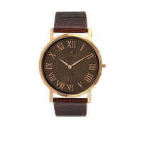 Titan Quartz Analog Brown Dial Leather Strap Watch for Men