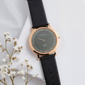 Titan Quartz Analog Anthracite Dial Leather Strap Watch for Men