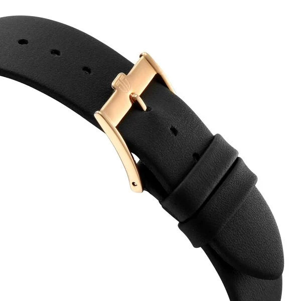 Titan Edge Beige Dial Black Leather Strap Analog Watch for Men