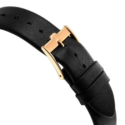 Titan Edge Blue Dial Black Leather Strap Analog Watch for Men