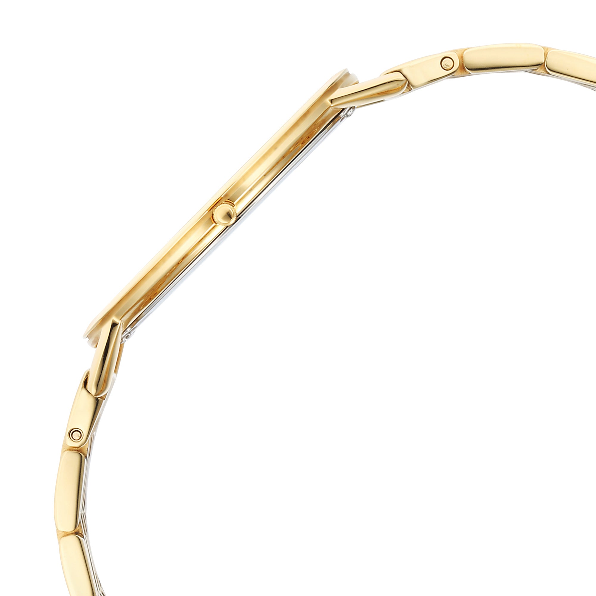Titan Edge Champagne Dial Gold Stainless Steel Strap Watch Men