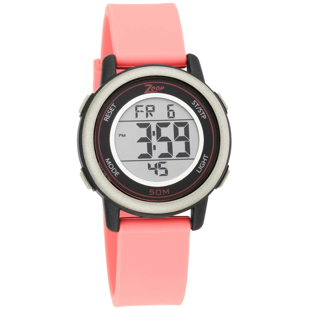 Zoop Digital Watch with Digital Dial & Pink Strap for Girls Kids, from House of Titan