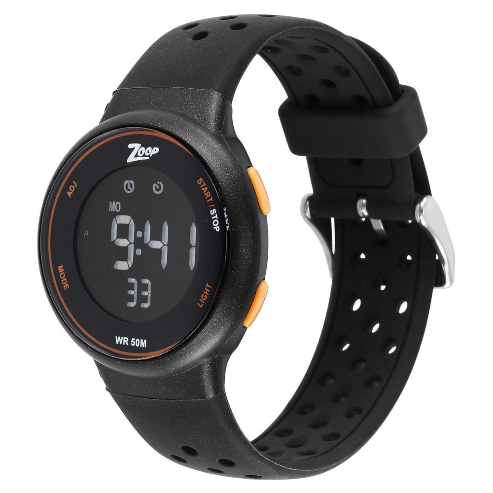 Zoop Digital Watch with Black Dial & Black Strap for Girls Kids, from House of Titan