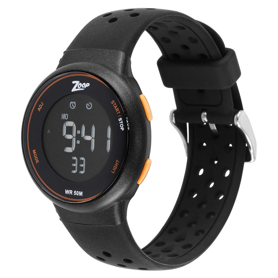 Zoop Digital Watch with Black Dial & Black Strap for Girls Kids, from House of Titan