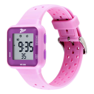 Zoop Digital Watch with Pink Dial & Pink Strap for Girls Kids, from House of Titan