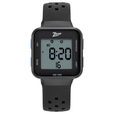 Zoop Digital Watch with Black Dial & Black Strap for Girls Kids, from House of Titan