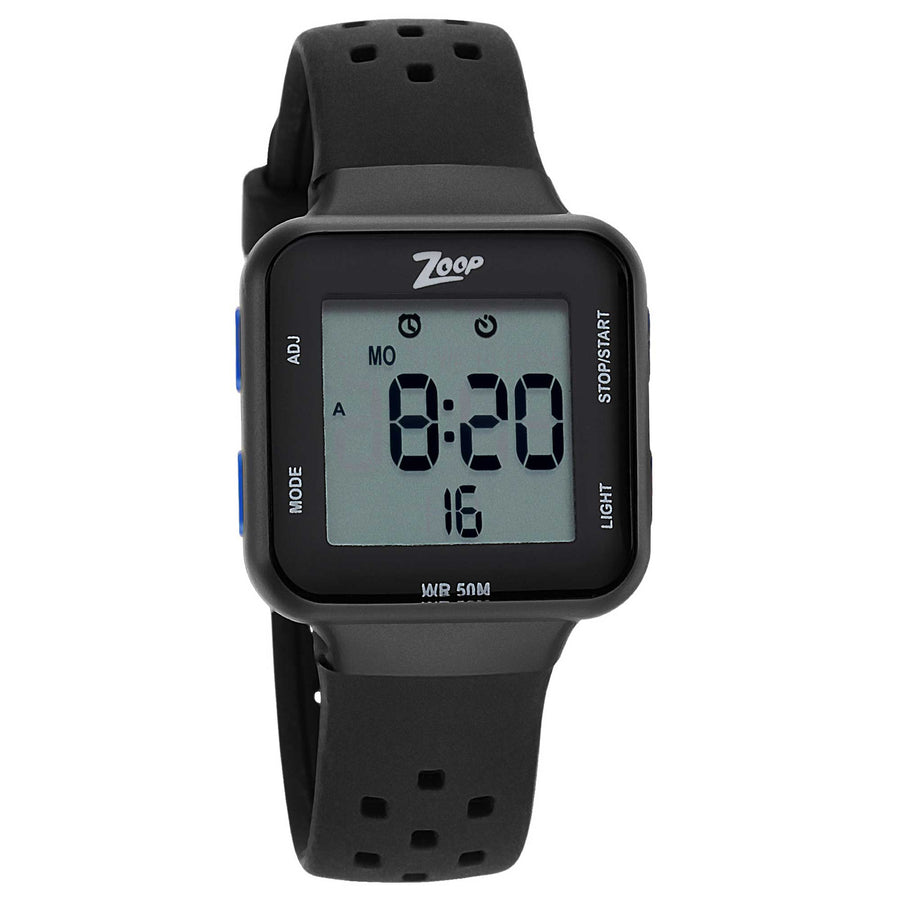 Zoop Digital Watch with Black Dial & Black Strap for Girls Kids, from House of Titan