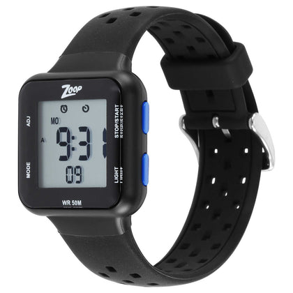 Zoop Digital Watch with Black Dial & Black Strap for Girls Kids, from House of Titan
