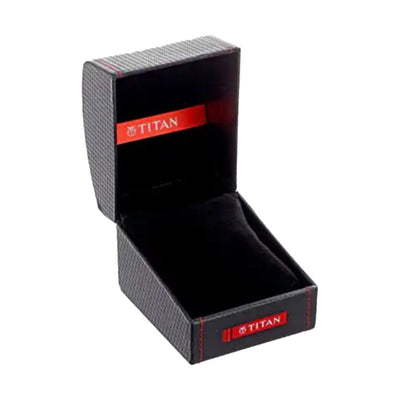 Titan Quartz Black Dial Leather Strap Men Watch