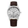 Titan Silver Dial Brown Leather Strap Analog Watch for Men