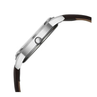 Titan Silver Dial Brown Leather Strap Analog Watch for Men