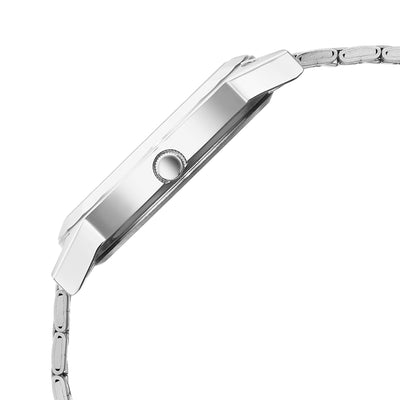 Titan Karishma Silver Dial Dual Color Stainless Steel Strap Analog Watch For Men  1644BM03
