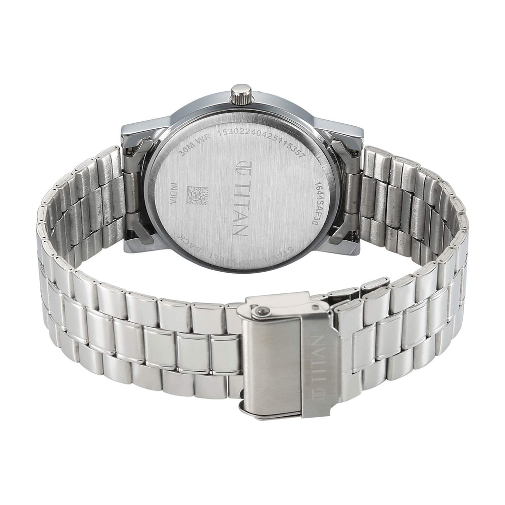 Titan Karishma Blue Dial Silver Stainless Steel Strap Analog Watch For Men
