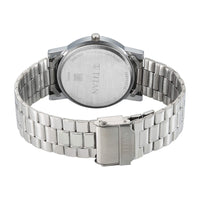 Titan Karishma Blue Dial Silver Stainless Steel Strap Analog Watch For Men