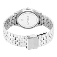 Titan Green Dial Silver Stainless Steel Strap Analog Watch for Men