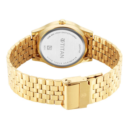 Titan Karishma Zing Quartz Analog Brown Dial Stainless Steel Strap Watch for Men