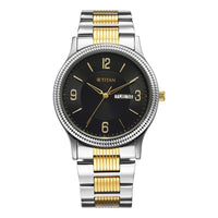 Black dial analogue men's watch 