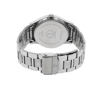 Titan Silver Dial Stainless Steel Strap Analog with Day-Date Watch for Men