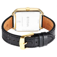 Titan Retro Revive Quartz Analog White Dial Leather Strap for Men