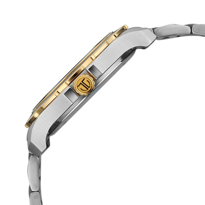 Titan Green Dial Two Toned Stainless Steel Strap Analog with Moon Phase Watch For Men