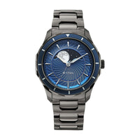 Titan Blue Dial Two Toned Stainless Steel Strap Analog with Moon Phase Watch For Men