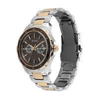Titan Brown Panda Dial Two Toned Bimetal Strap Multifunction Watch for Men