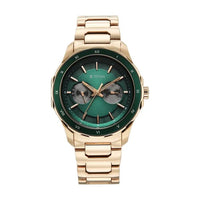 Titan Green Dial Gold Stainless Steel Multifunction Watch for Men