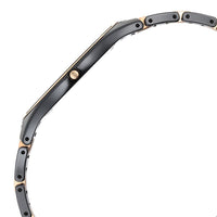 Titan Edge Ceramic Quartz in Midnight Gold with Diamonds and Black Dial Watch for Men