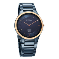 Titan Edge Blue Dial Ceramic Strap Analog Watch for Men