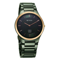 Titan Edge Green Dial Ceramic Strap Analog Watch for Men