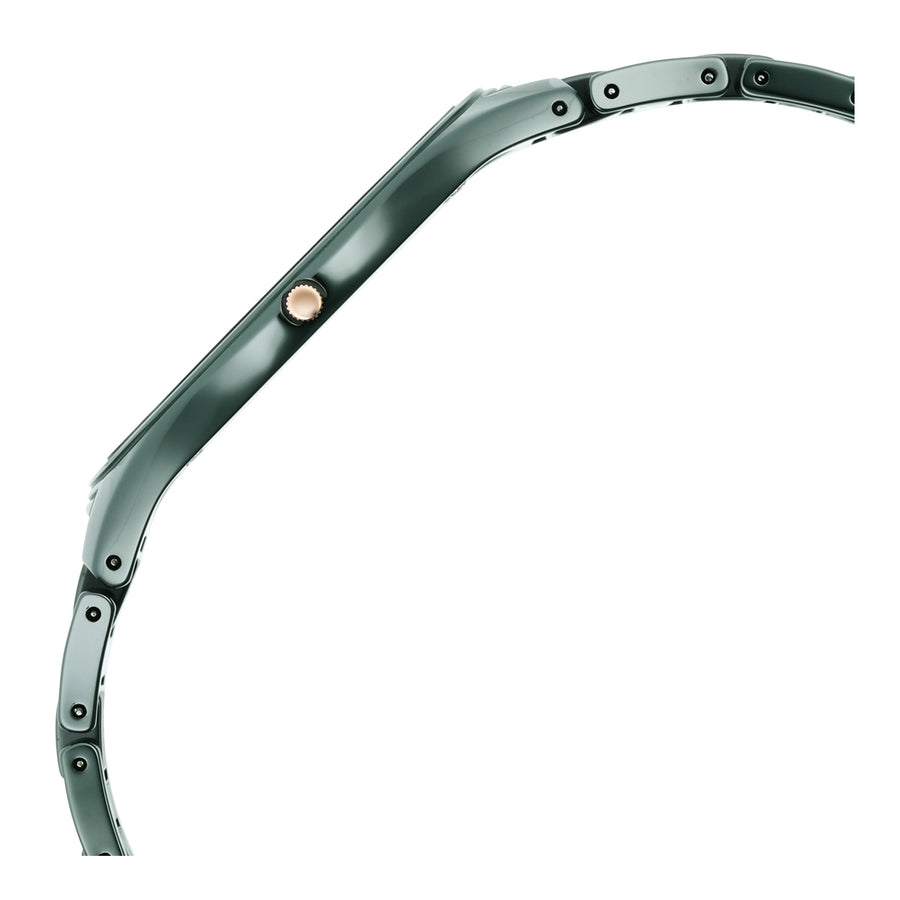 Titan Edge Ceramic Quartz in Glossy Green Dial Watch for Men