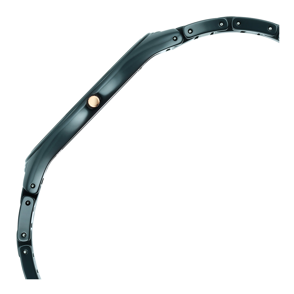 Titan Edge Ceramic Quartz in Atlantic Blue Dial with Diamonds Watch for Men