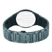 Titan Edge Ceramic Quartz in Atlantic Blue Dial with Diamonds Watch for Men
