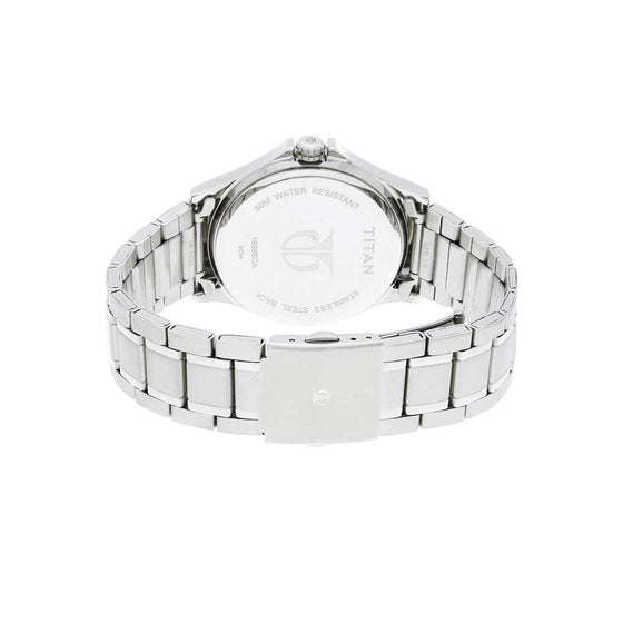 Titan Blue Dial Quartz Multifunction Stainless Steel Strap watch for Men