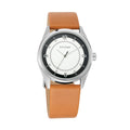Titan White Dial Brown Leather Strap Analog Watch for Men