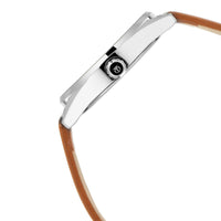 Titan White Dial Brown Leather Strap Analog Watch for Men