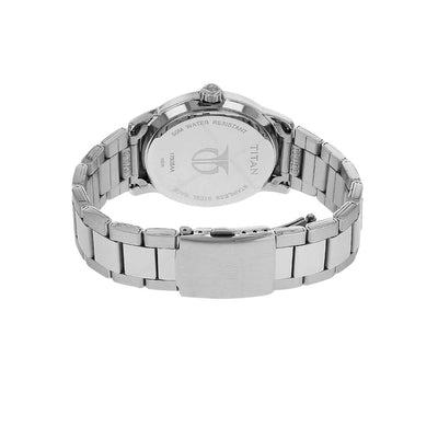 Titan Silver Dial Stainless Steel Strap Analog with Date Watch for Men