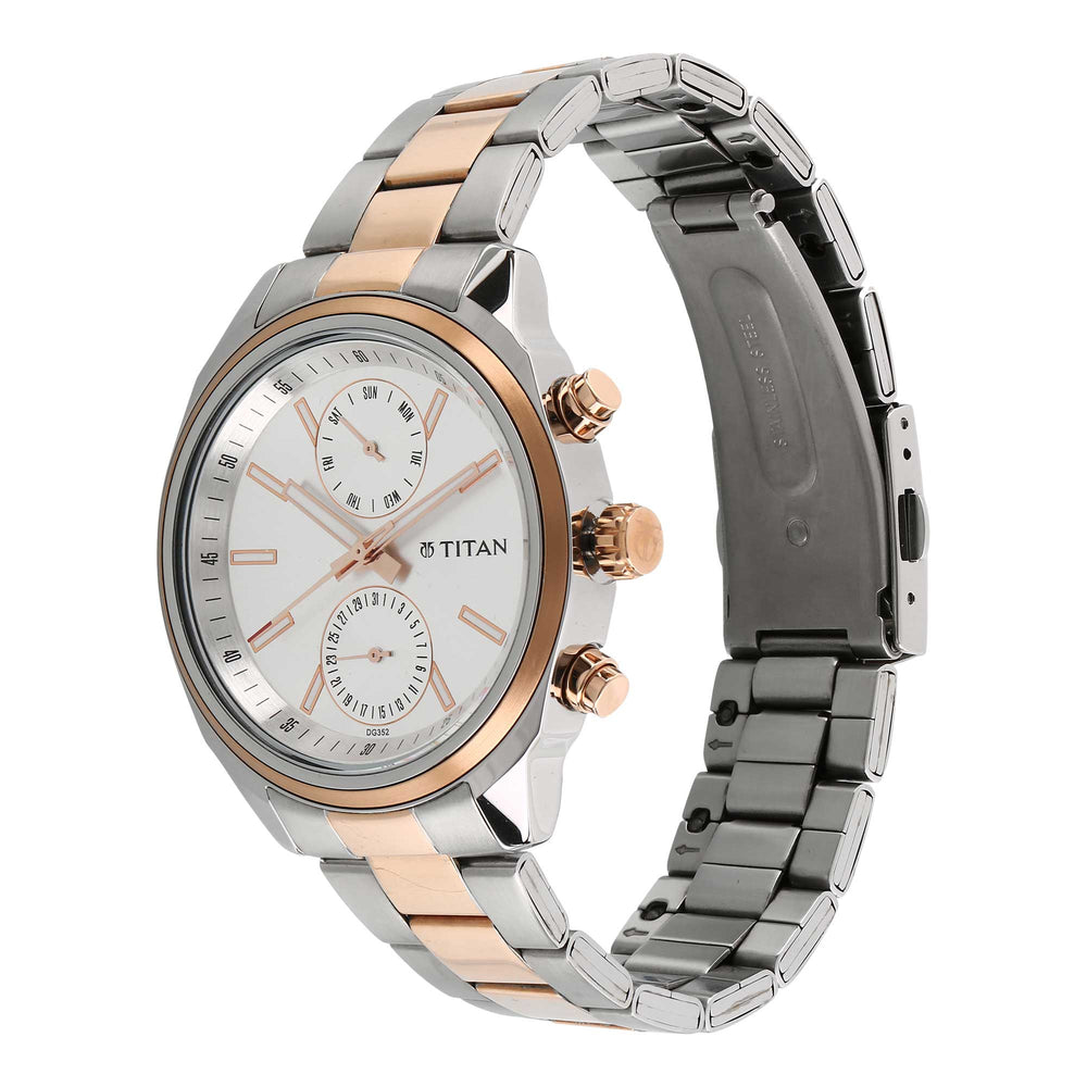 Titan Bandhan White Dial Multi Stainless Steel Strap watch for Couple