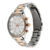 Titan Bandhan White Dial Multi Stainless Steel Strap watch for Couple