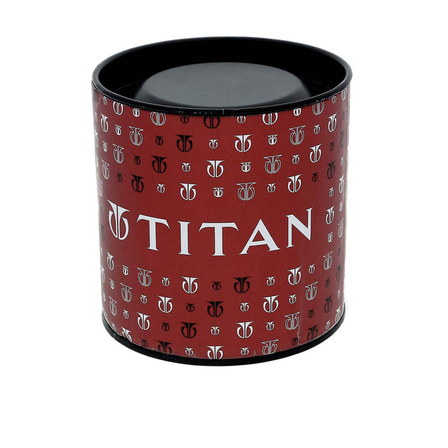 Titan Silver Dial Brown Leather Strap Analog Watch for Men