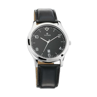 Titan Workwear Black Dial Leather Strap Analog with Date Watch for Men