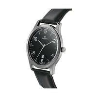 Titan Workwear Black Dial Leather Strap Analog with Date Watch for Men