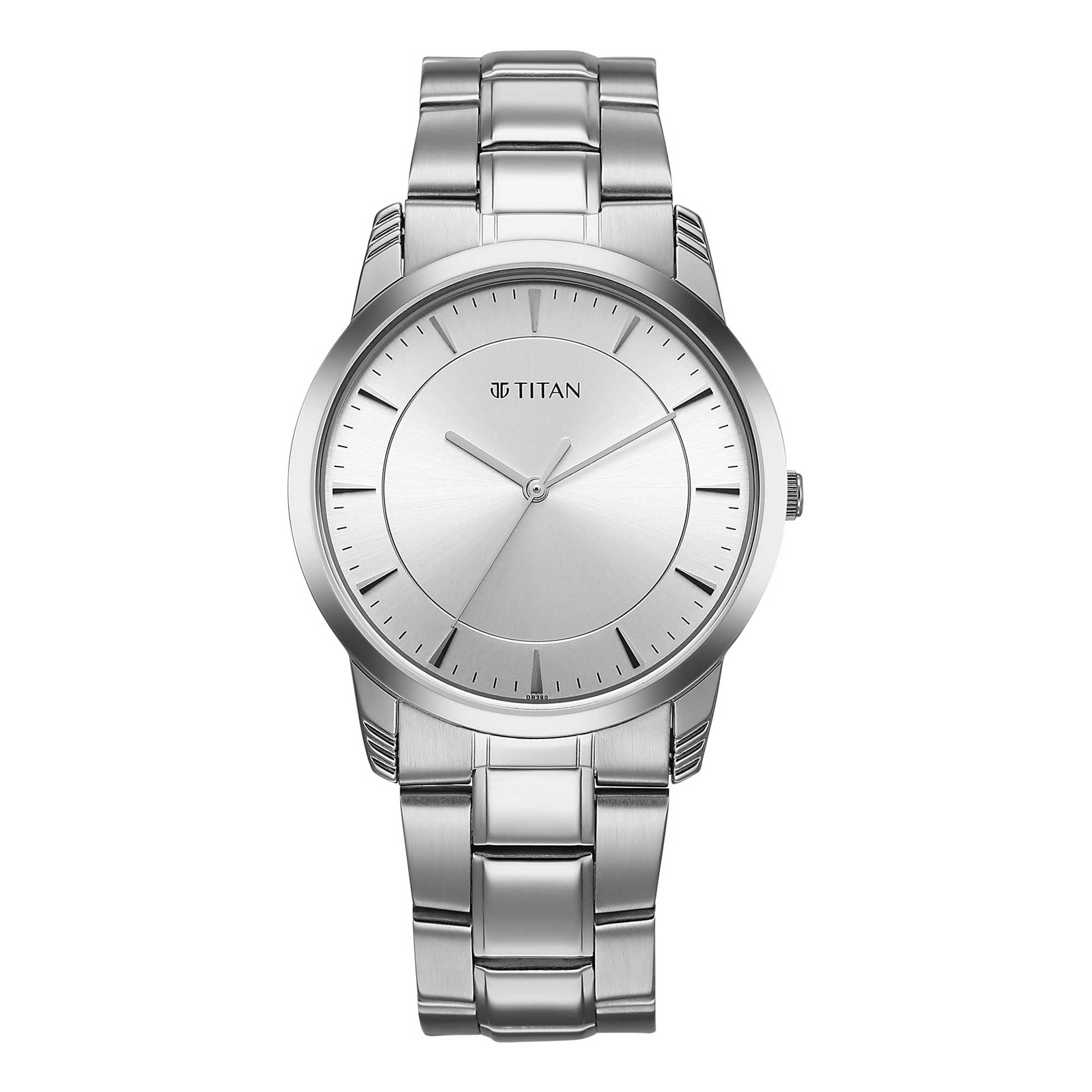 Titan Karishma Silver Dial Metal Strap Analog Watch for Men