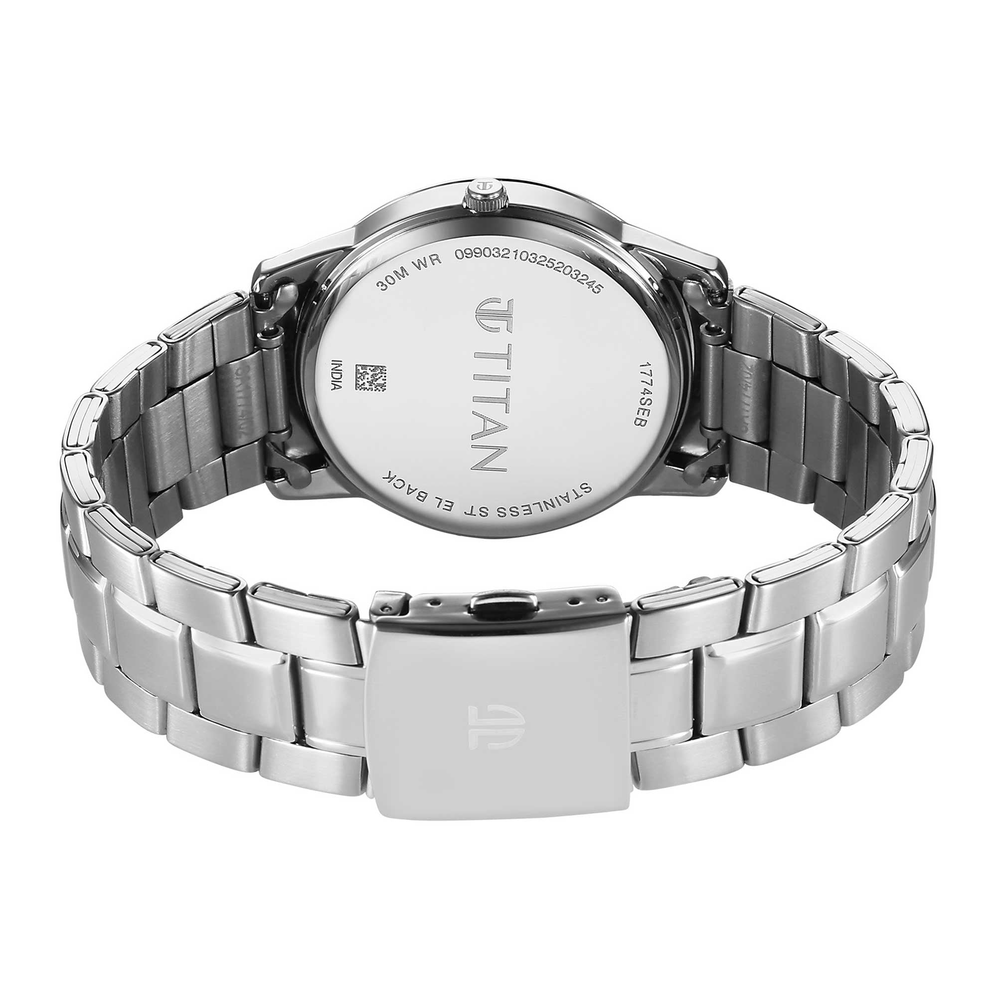 Titan Karishma Silver Dial Metal Strap Analog Watch for Men