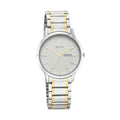 Titan White Dial Two Toned Metal Strap Analog with Day and Date Watch for Men