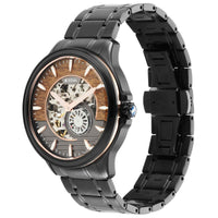 Titan Automatic Black Dial Stainless Steel Strap Watch for Men