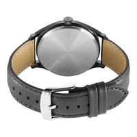 Titan Neo Economy Quartz Analog with Date Silver Dial Grey Leather Strap Watch For Men