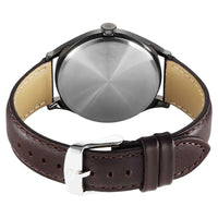 Titan Neo Economy Quartz Analog with Date Brown Dial Brown Leather Strap Watch For Men
