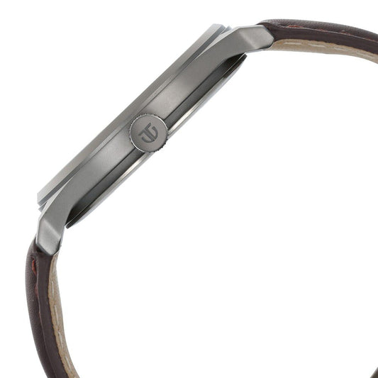 Titan Neo Economy IV Strap Material Leather Dial Colour Brown 1802QL02