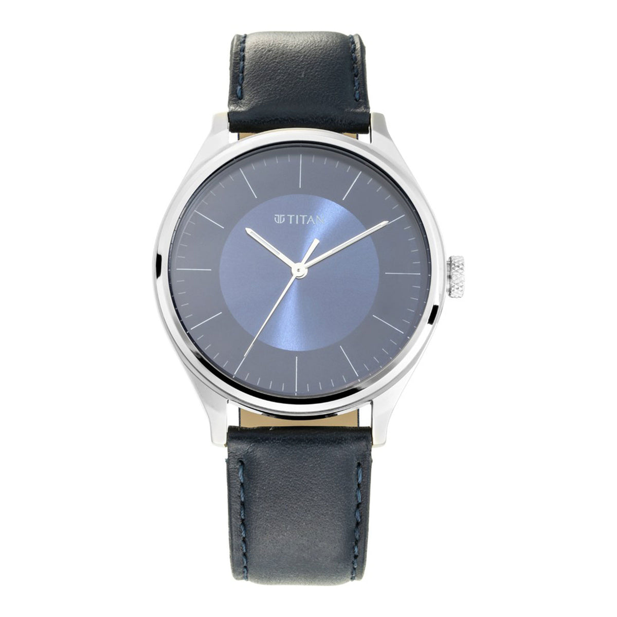 Titan Men's Urban Edge Lustrous Blue Dial Leather Watch